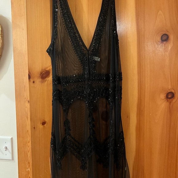 Free People Black Lace Mini Dress - Picture 2 of 7